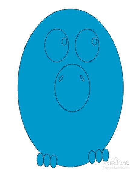 flash快速绘制卡通小鸟