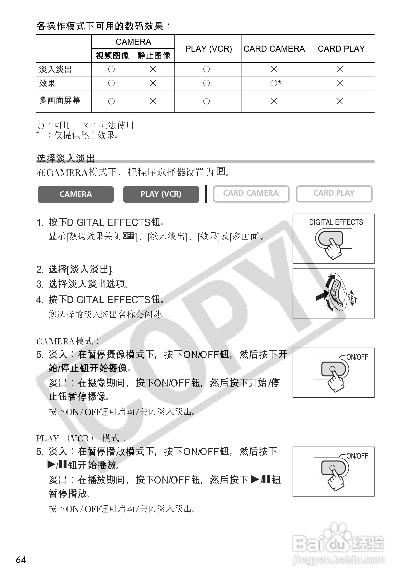 佳能MVX200数码摄像机使用说明书:[7]