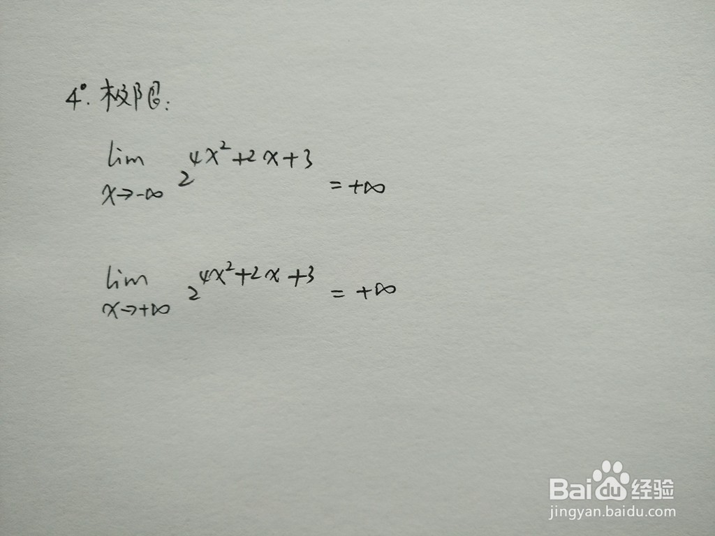 指数复合函数y=2^(4x^2+2x+3)的图像示意图