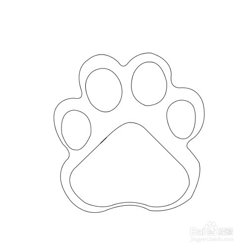 如何画熊掌简笔画