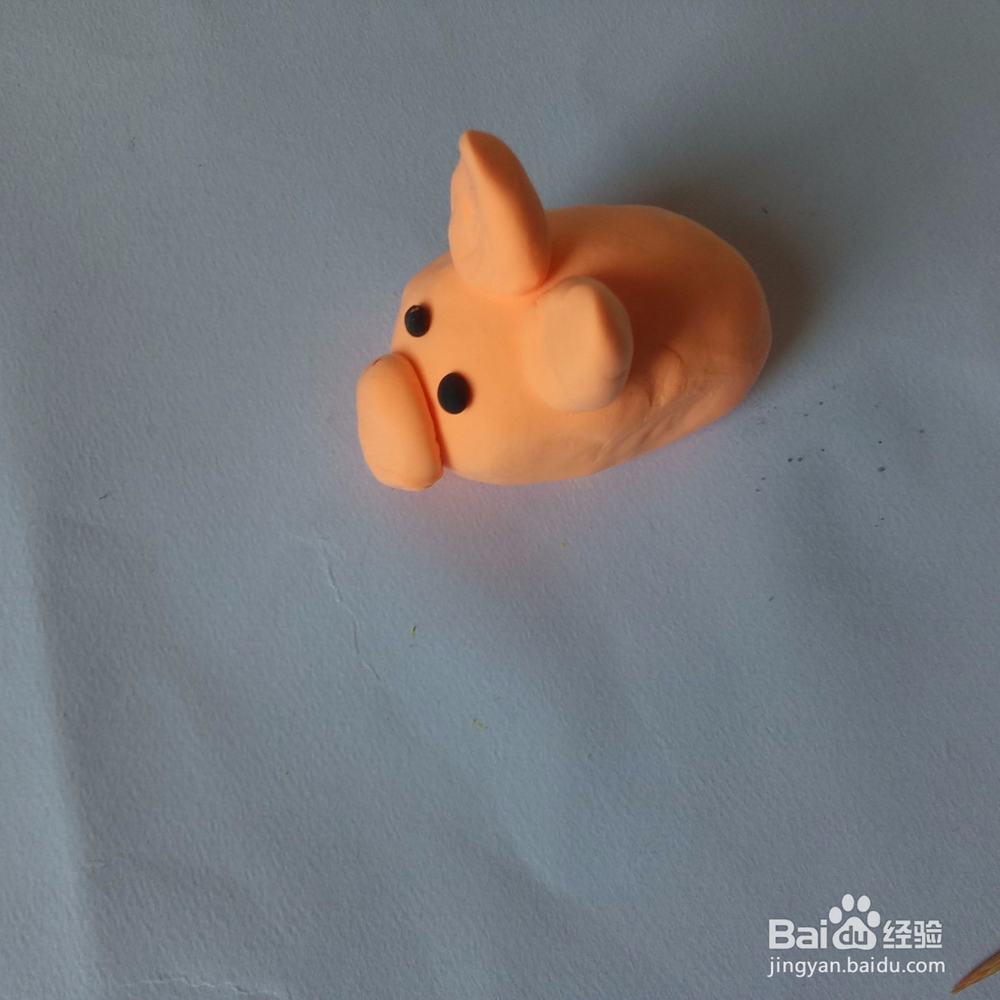 胖呼呼的小猪粘土制作