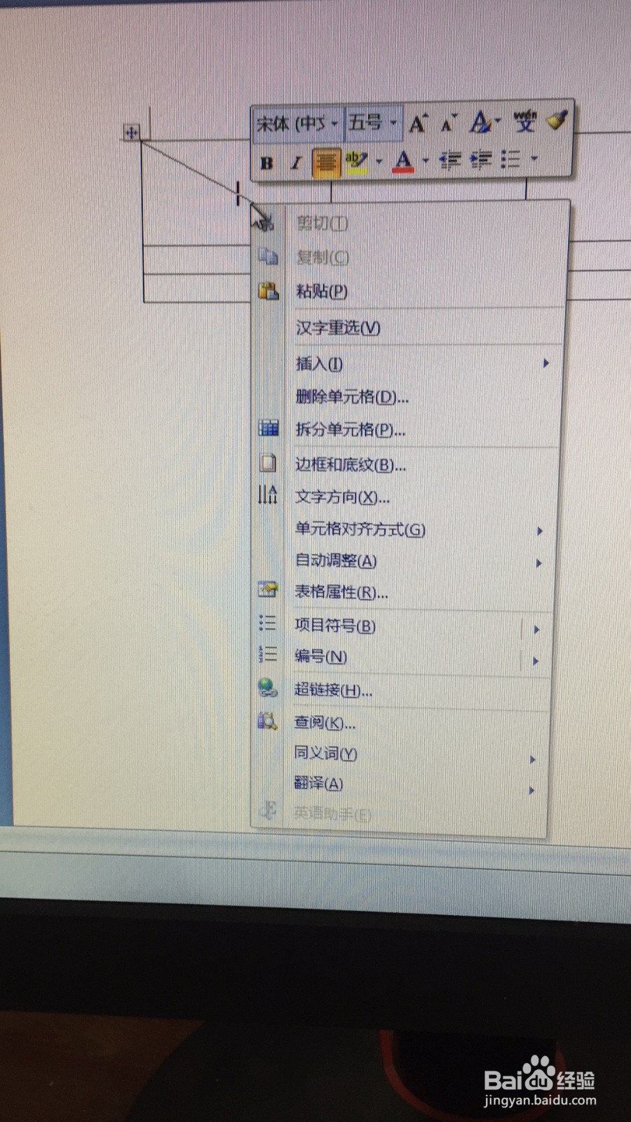 如何在word有斜线的表头输入文字
