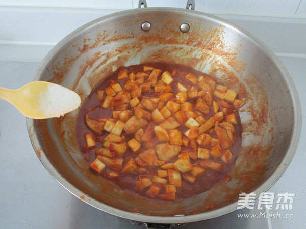 奖茄汁茭白鸡丁