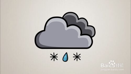 天气雨夹雪标志应该怎么画