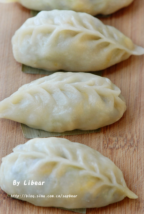 芸豆榨菜碎素蒸饺