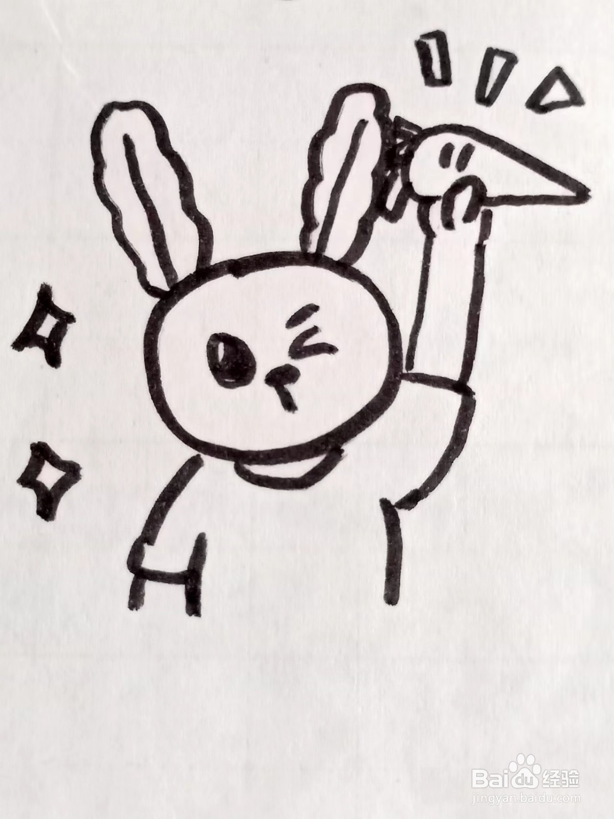 怎样画“小兔子”的简笔画