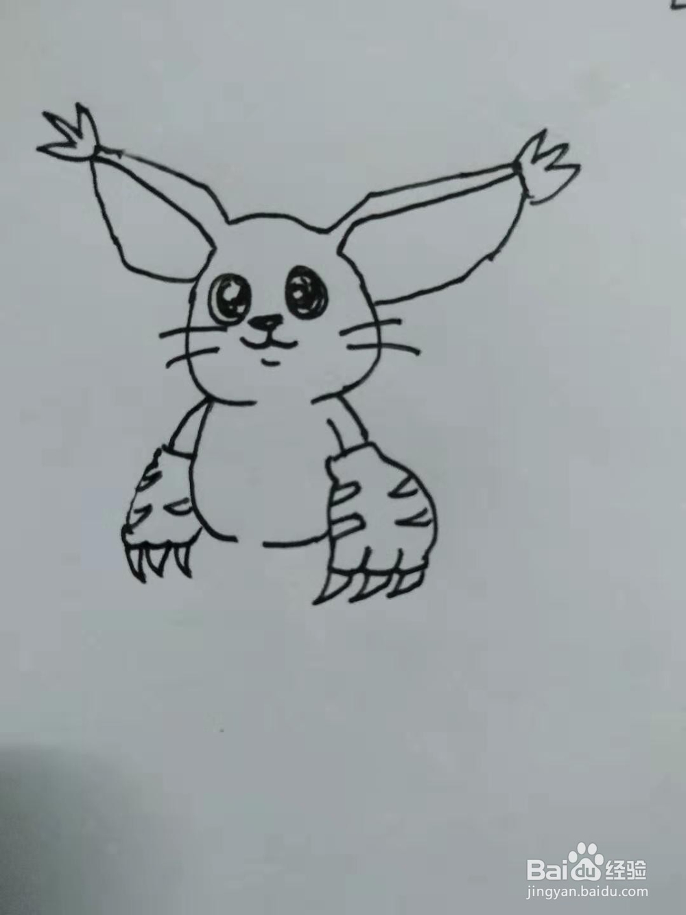 数码宝贝迪路兽手绘教程