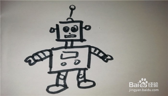 怎么样用简单的简笔画画机器人