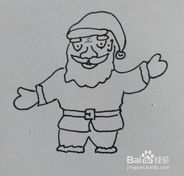 圣诞老人画法教程（3）怎么画，如何画圣诞老人