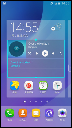 Samsung Galaxy J7(2016)SM-J7108(5.1.1)如何添加小组件?