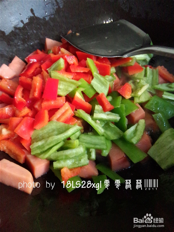 私房菜:双椒炒火腿