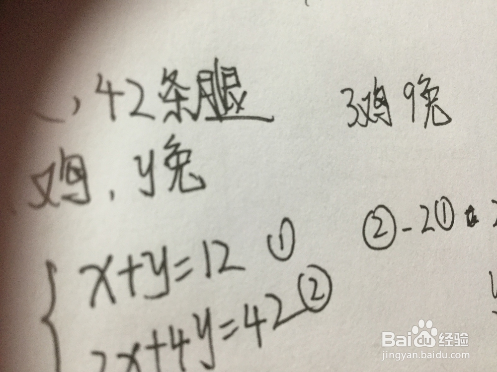 鸡兔同笼问题