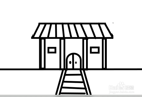 山上的寺庙怎么画