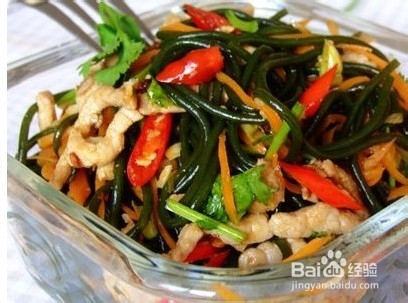 肉丝凉拌海带面的做法