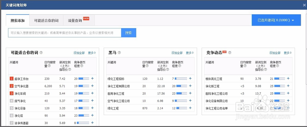竞价如何添加关键词