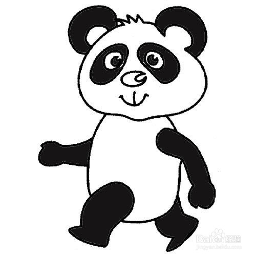 大熊猫的画法简易图片