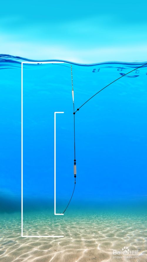 将浮漂拉近铅皮座,使浮漂到鱼钩距离小于水深,单指鱼钩空钩入水.