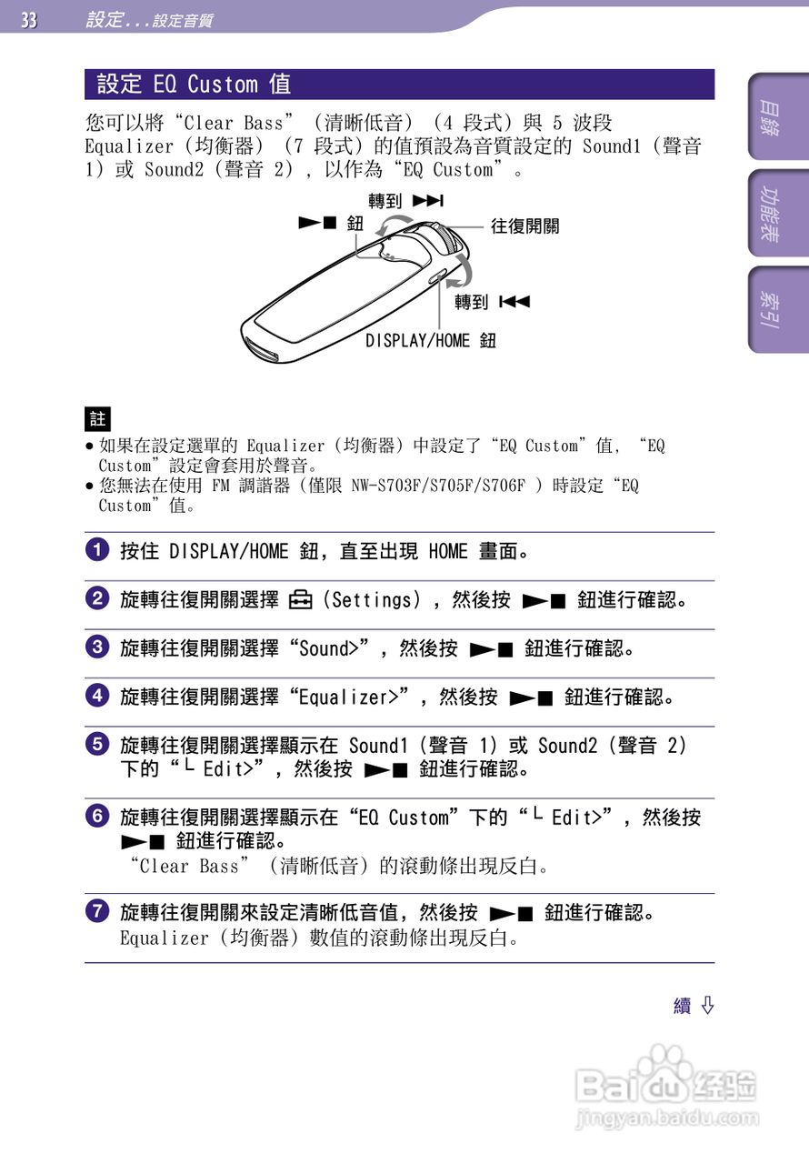 SONY索尼NW-S706F数码影音使用说明书:[4]