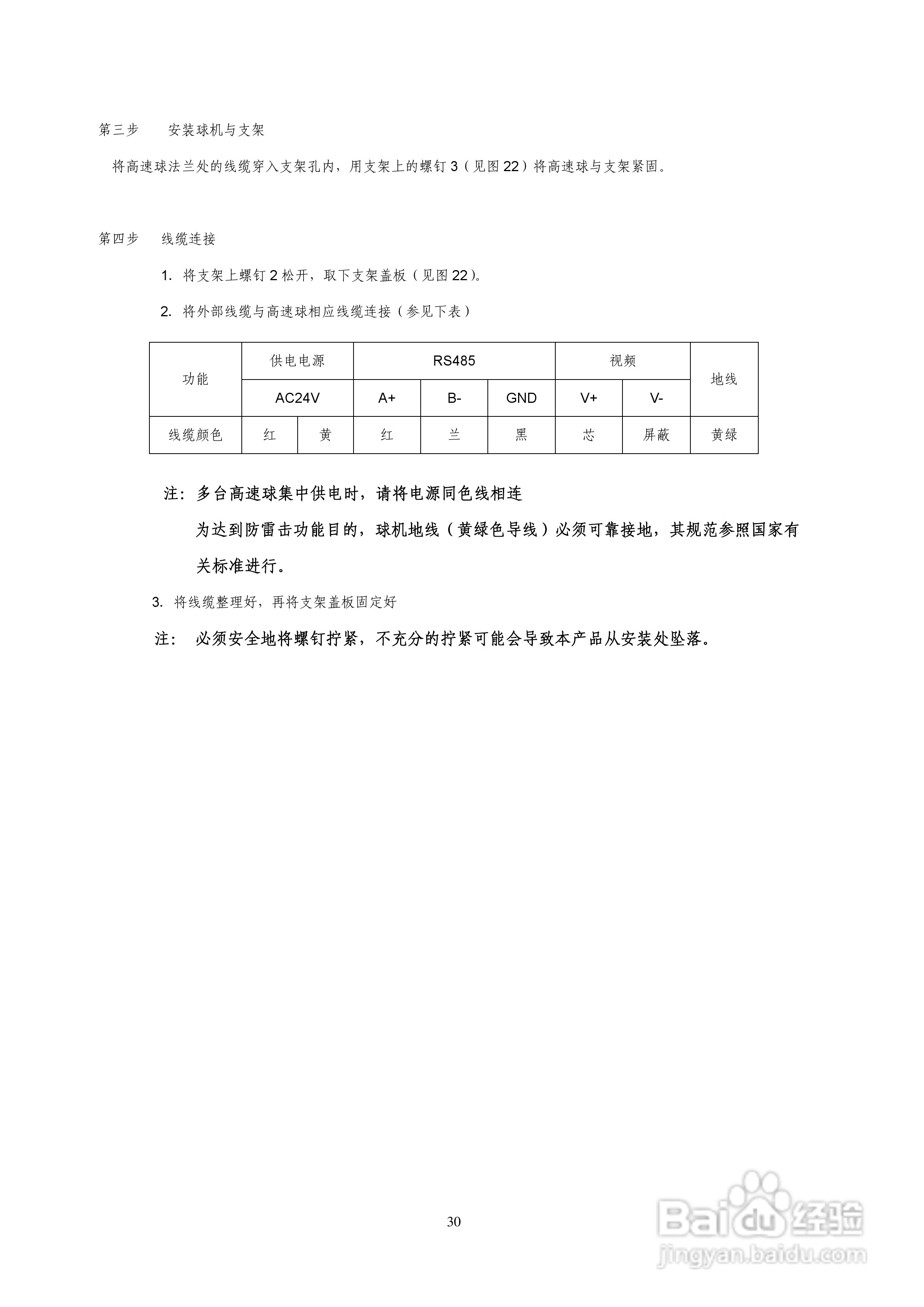 索尼VK-S274ER智能高速球型摄像机使用说明书:[3]