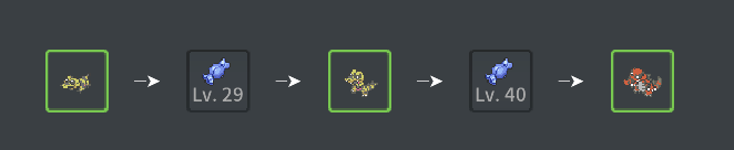 pokemmo黑眼鳄多少级进化?