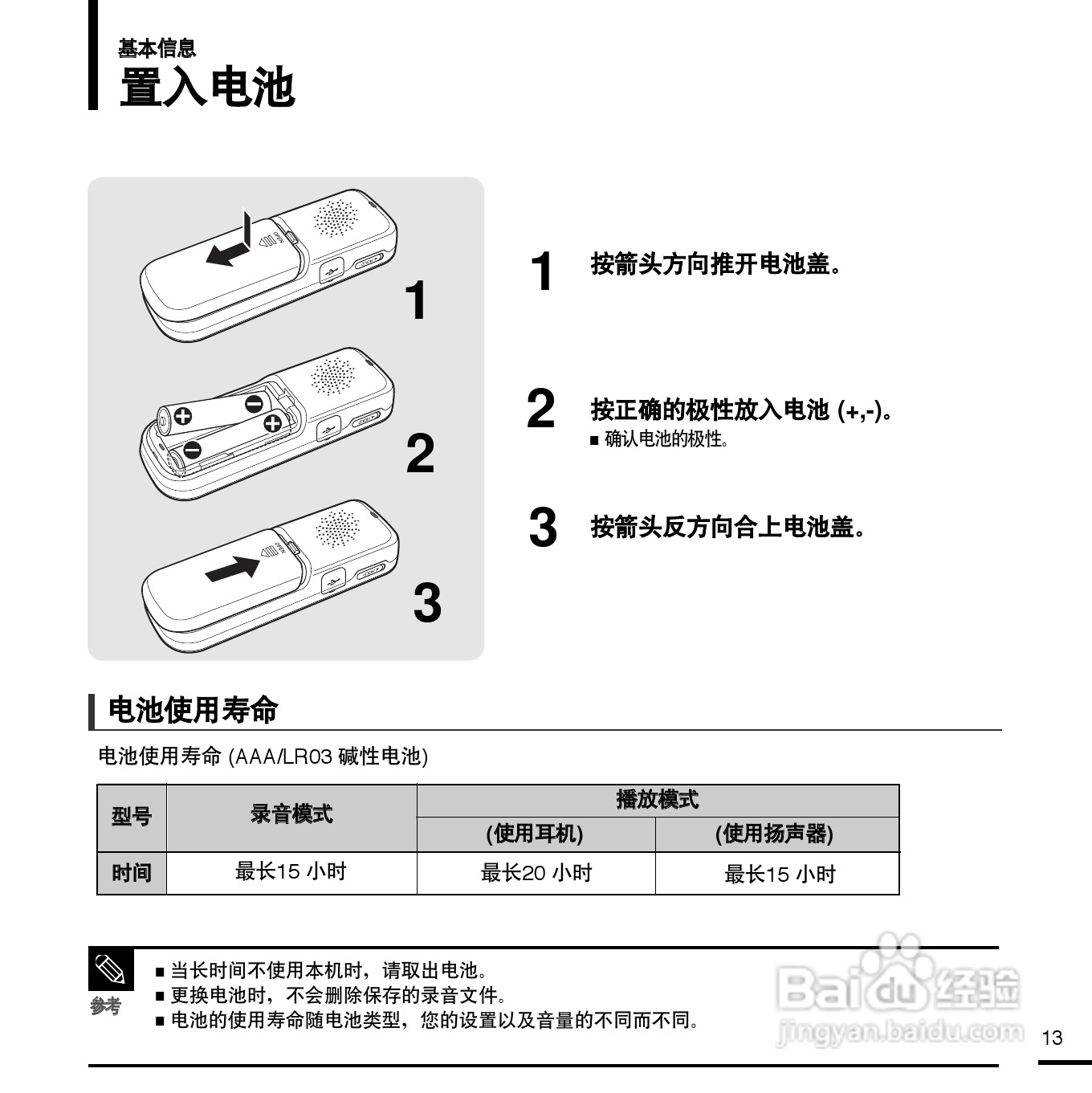 三星YV-150录音笔使用说明书:[2]