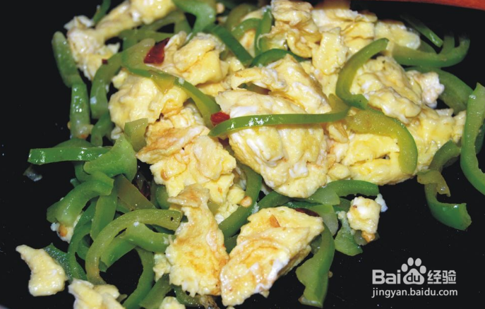 简易版青椒炒鸡蛋