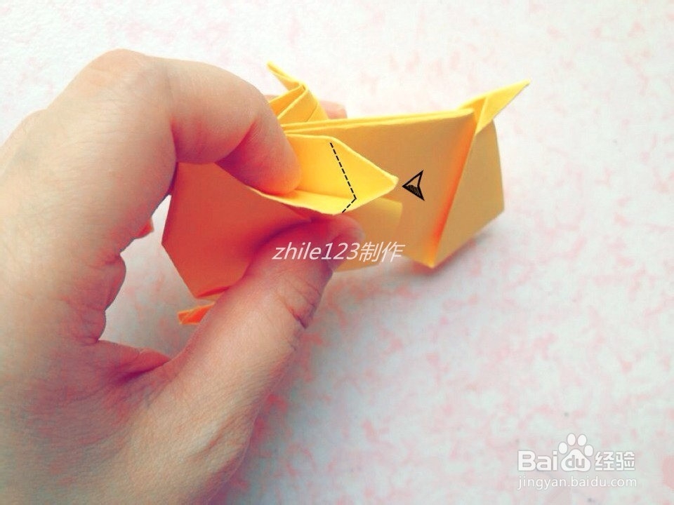 手工折纸制作：[21]一起折:大象