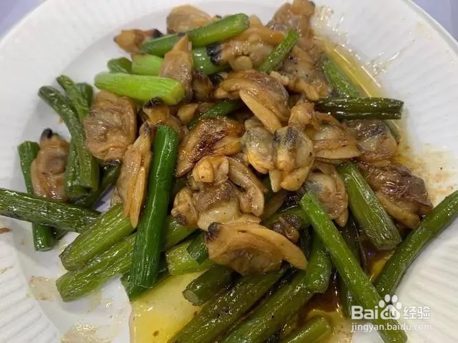 蒜苔炒蛤蜊肉