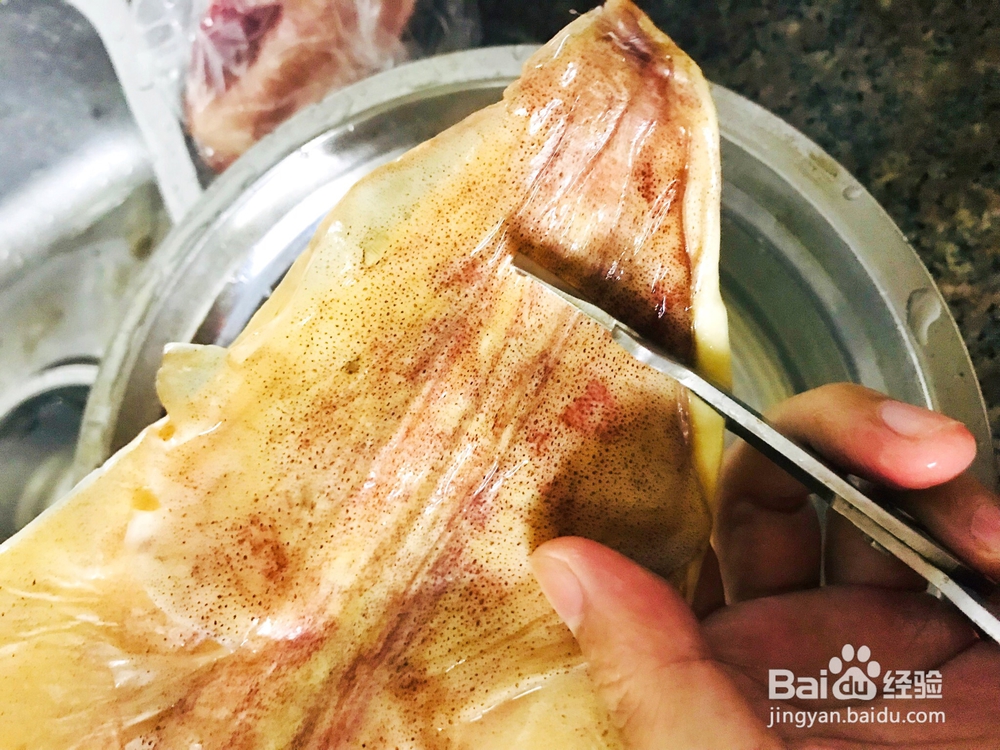 自己做五花肉焖鱿鱼干海鲜美食