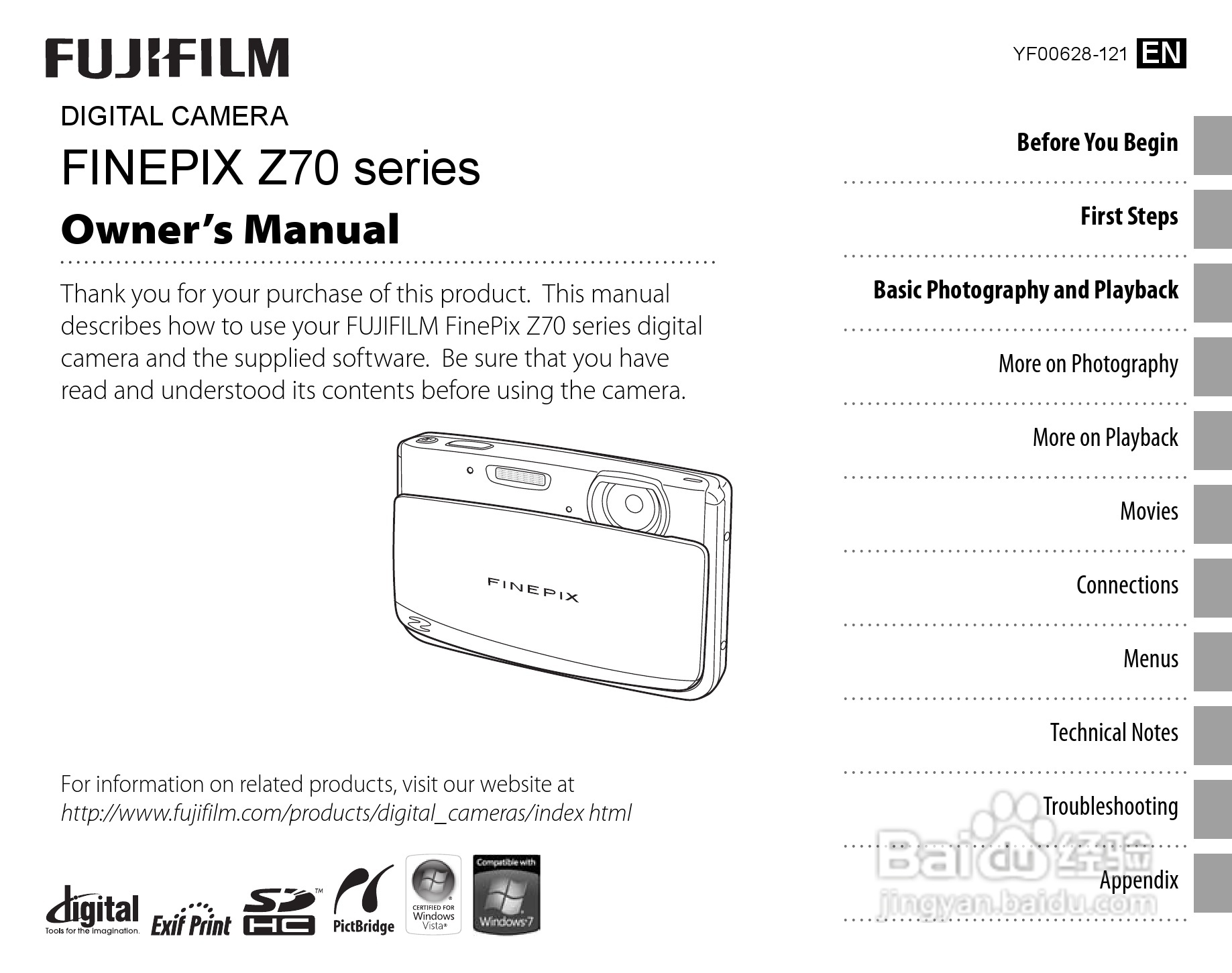 富士FinePix Z70 series数码相机使用说明书:[1]