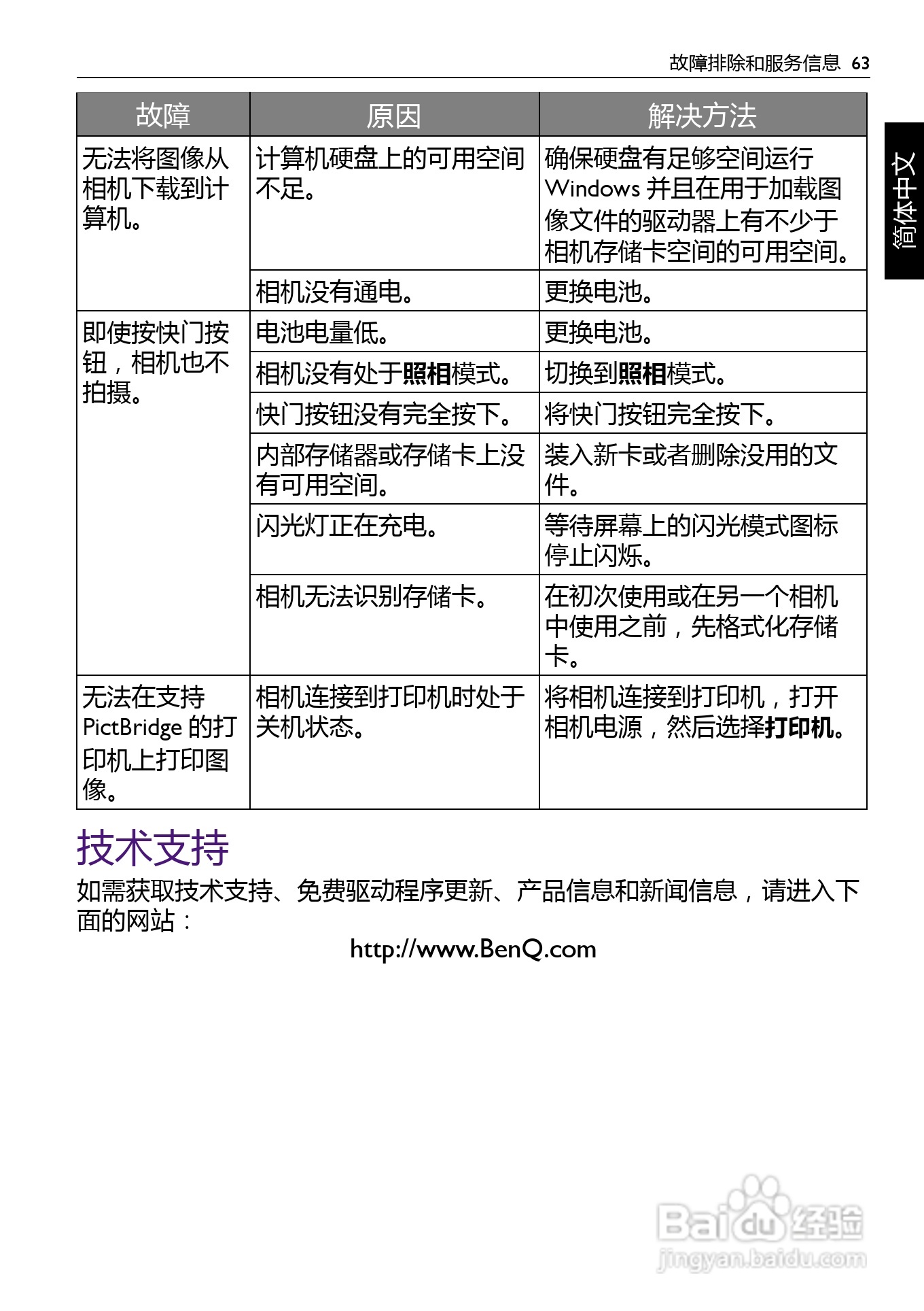 明基BENQ GH600数码相机使用说明书:[7]