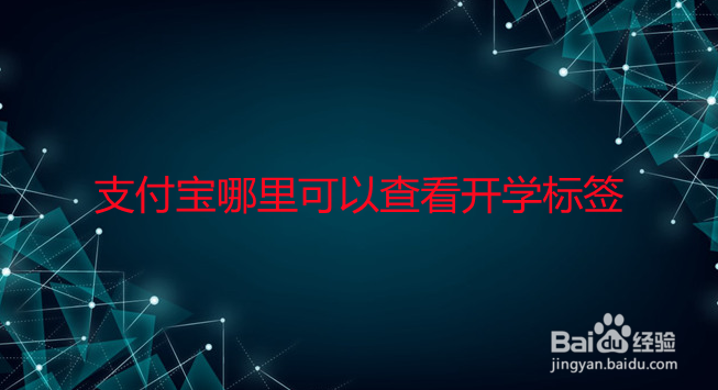 支付宝哪里可以查看开学标签