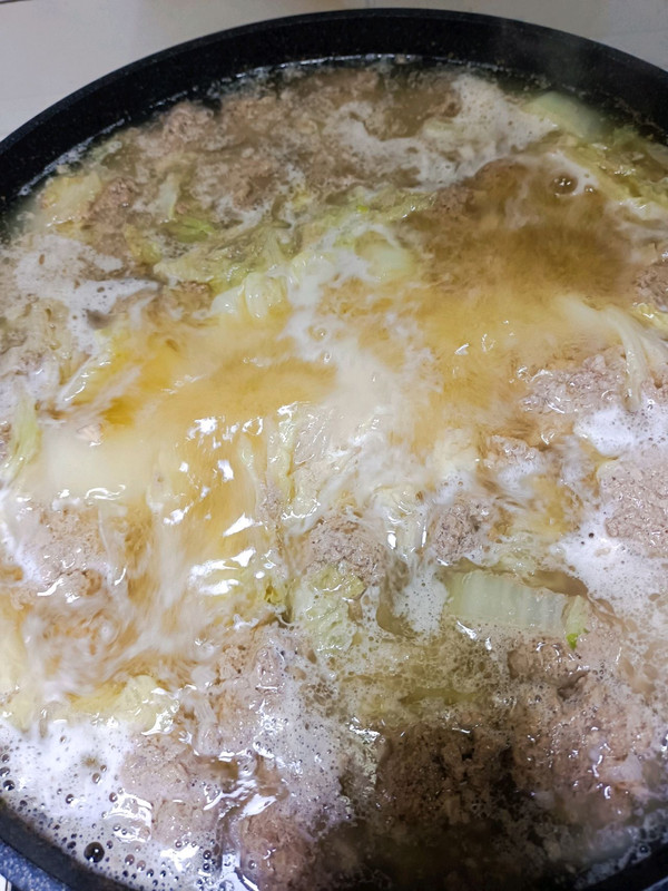白菜羊肉丸子汤