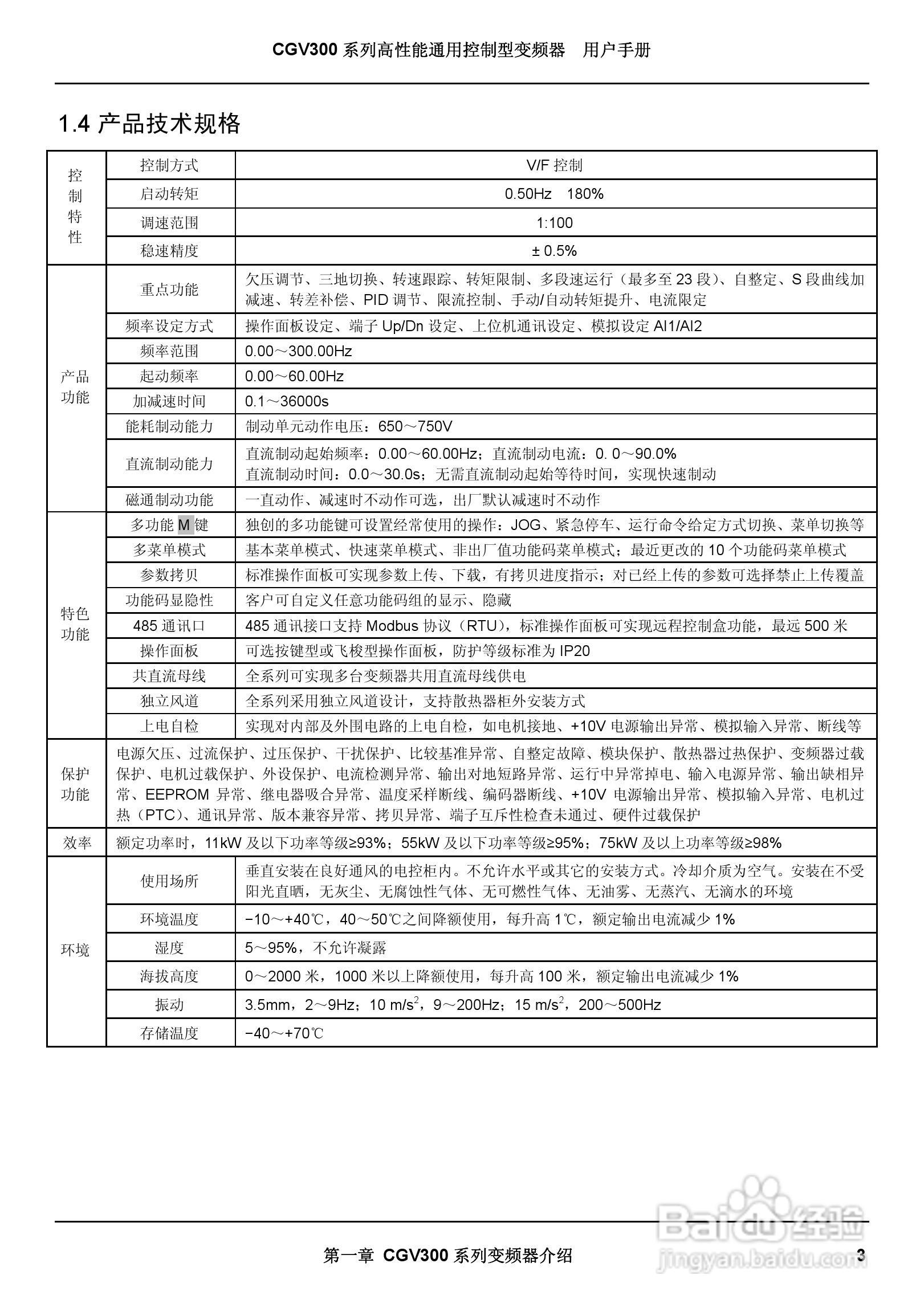 启功CGV300/450-4通用控制型变频器用户手册:[2]