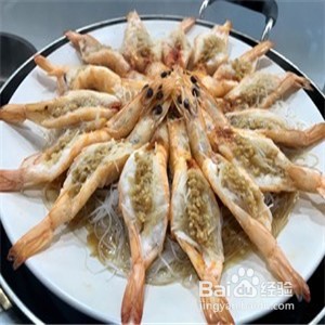 开背虾蒸粉丝的做法
