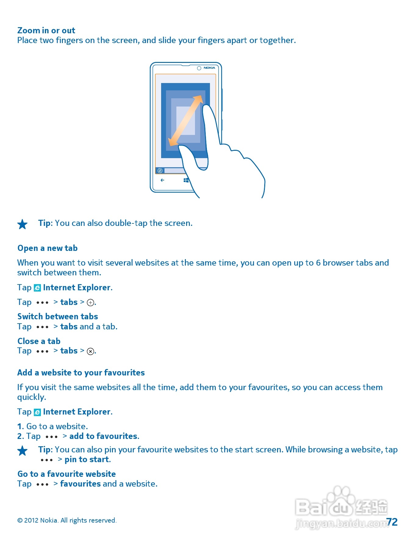 诺基亚Nokia Lumia 820手机使用说明书:[8]
