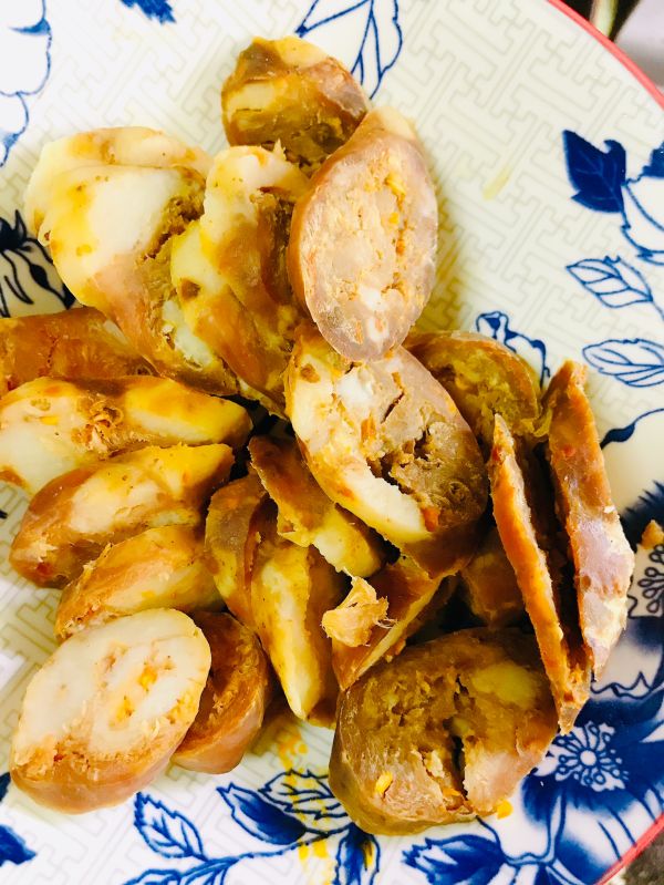 荷兰豆炒麻辣香肠