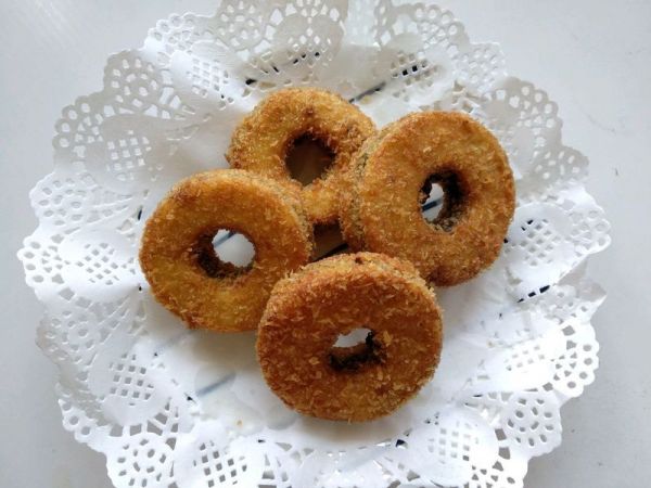 苹果豆沙甜甜圈