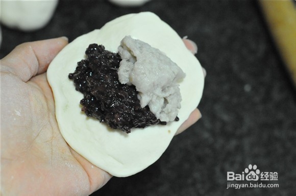 紫米芋泥包的做法