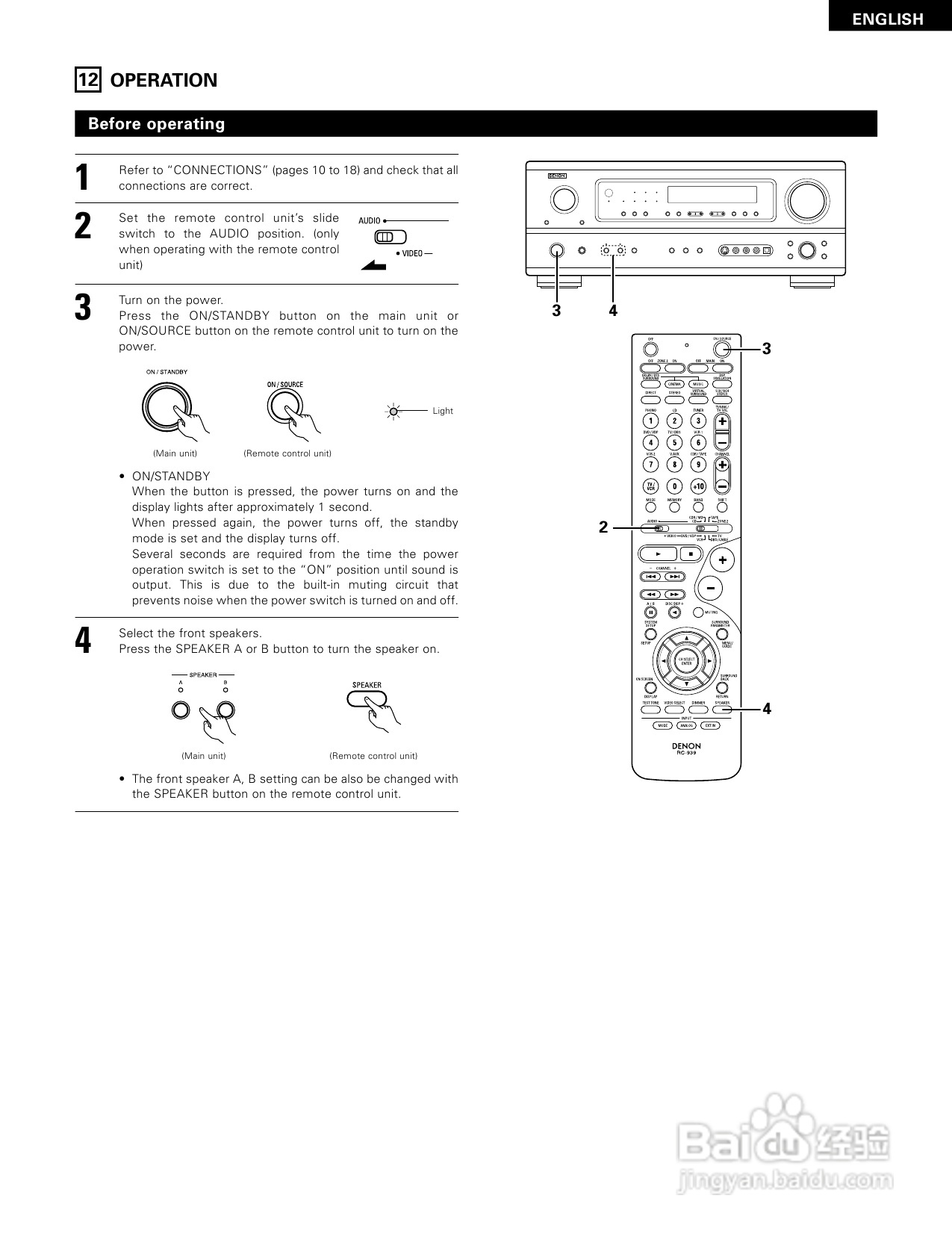 DENON AVR-1804功放说明书:[2]