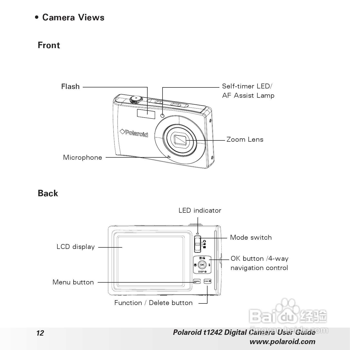 宝丽来Polaroid t1242数码相机使用说明书:[2]