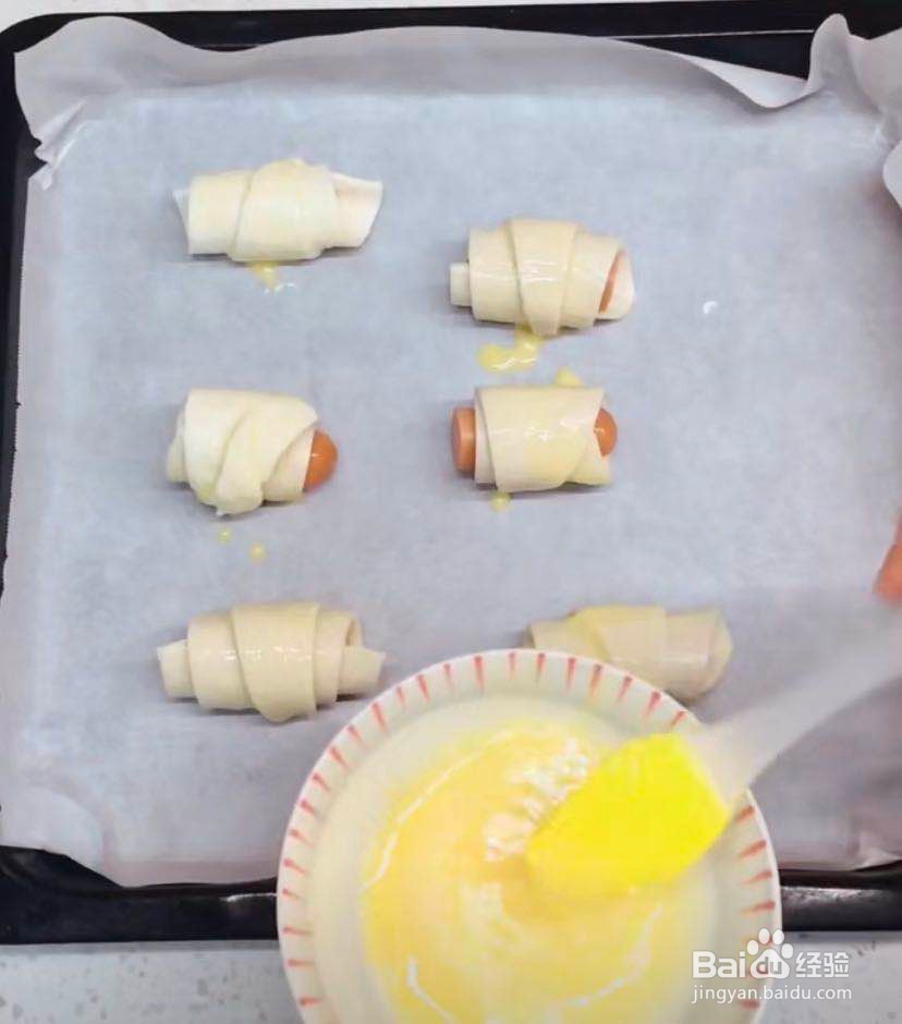 手抓饼花式做法——肠仔卷