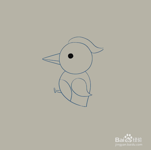 如何画啄木鸟的简笔画？