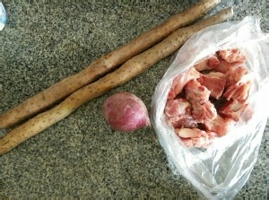 山药紫薯蒸排骨
