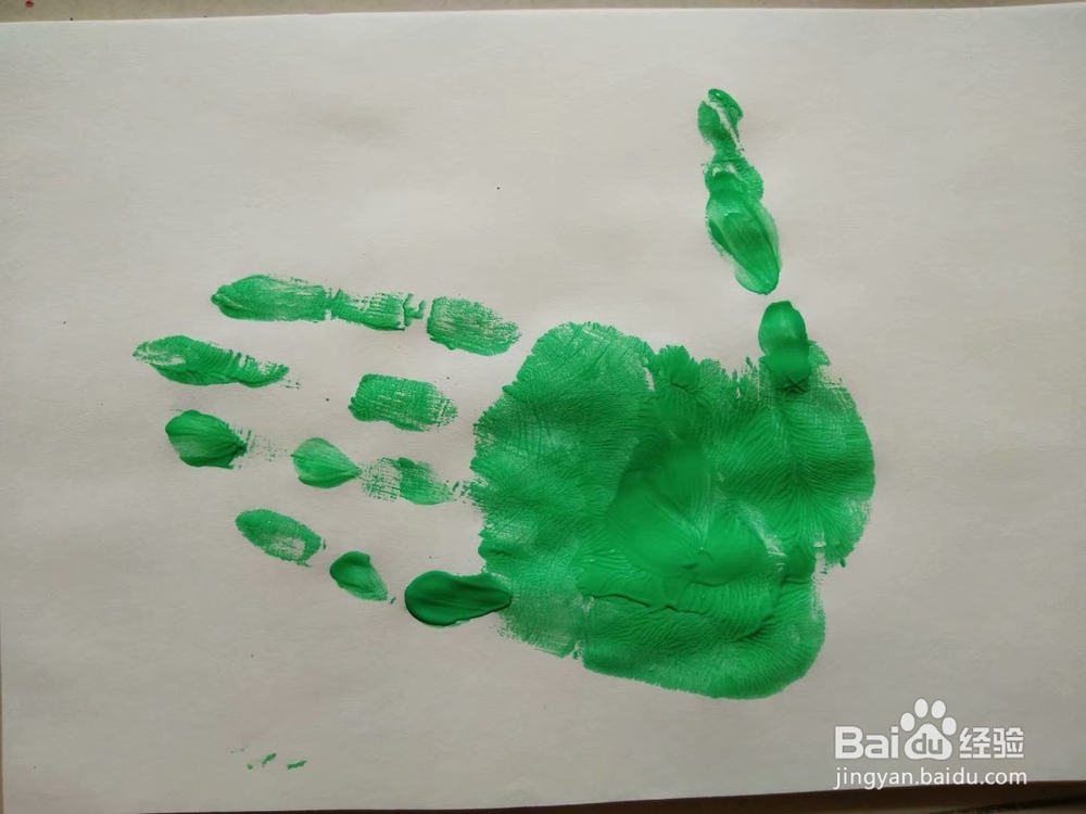 创意手指画——鸭子