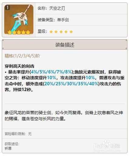 原神琴五星武器推荐用什么好