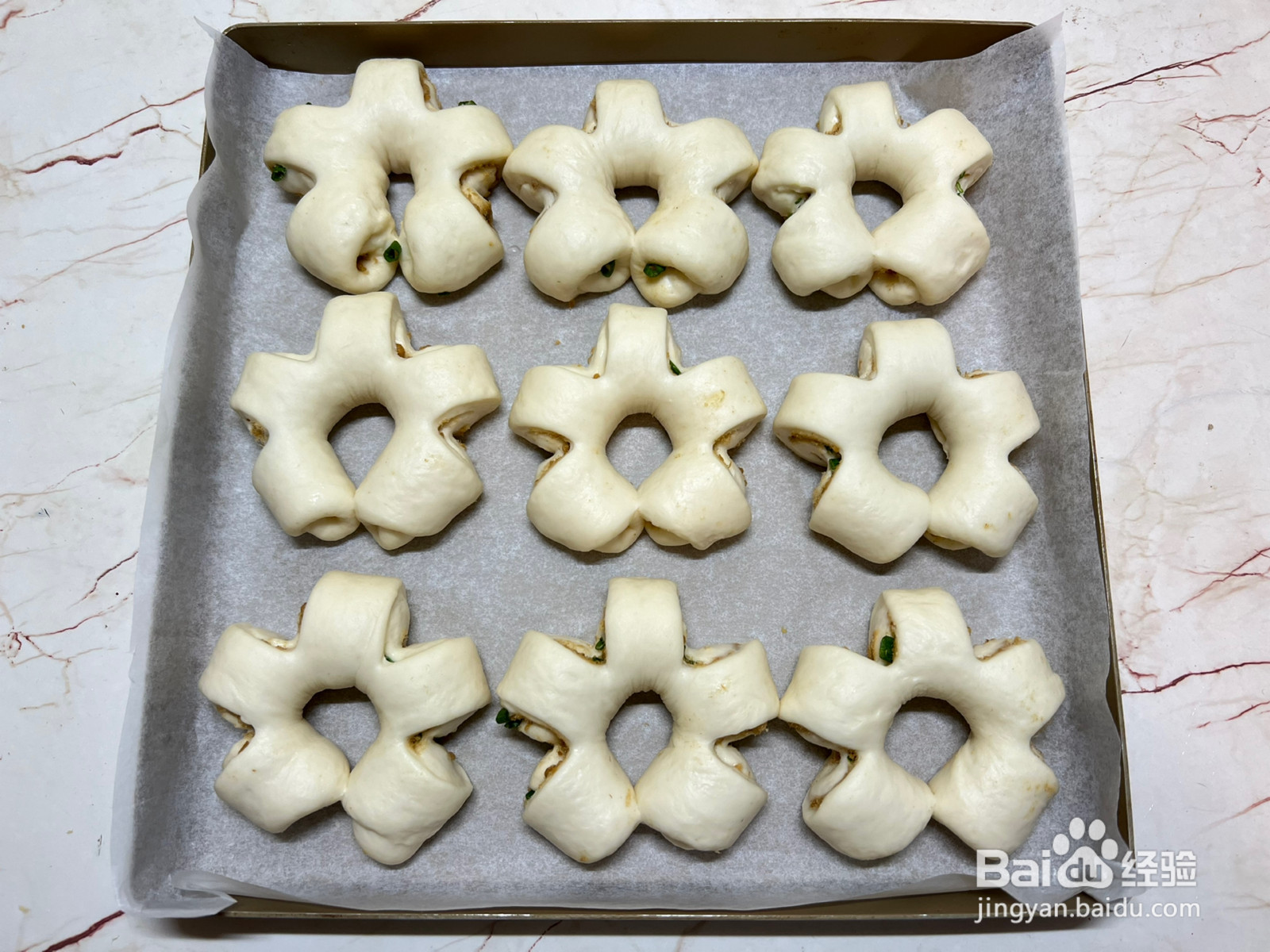 小花花肉松面包的做法