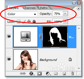 使用Photoshop更改图像中的头发颜色