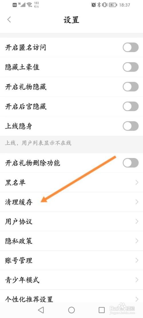 面具聊天咋么清理缓存