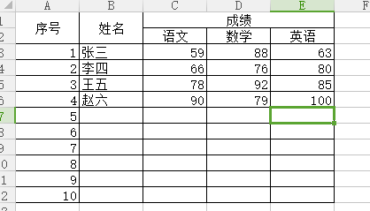 基础的excel表制作